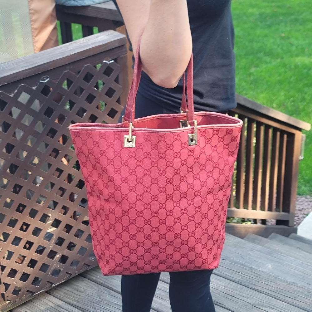 Gucci Red Tote Bag